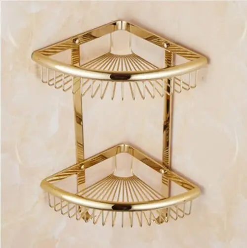 Badregale – Messing Ecke – Zweistöckig