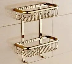 Badregale – Messing Ecke – Zweistöckig