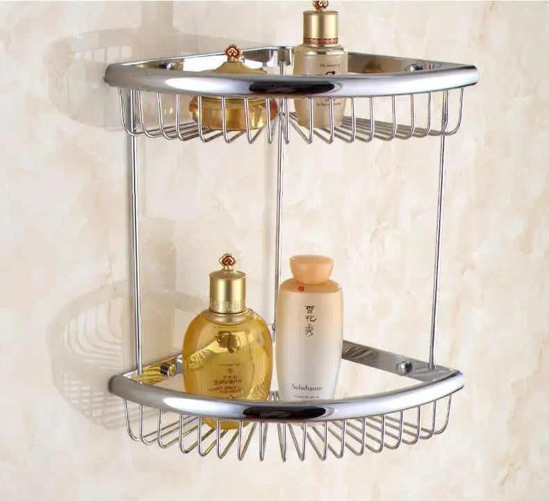 Badregale – Messing Ecke – Zweistöckig