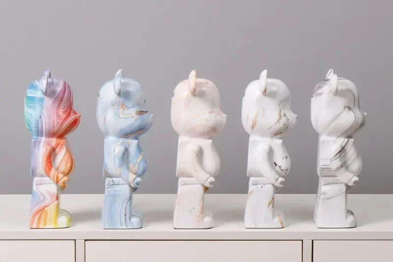 Bär Harz Skulptur – Amerikanischer Stil 28cm Deko