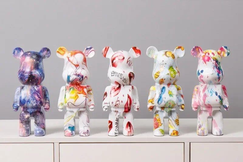 Bär Harz Skulptur – Amerikanischer Stil 28cm Deko