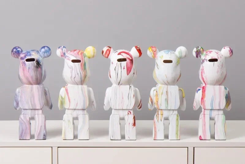 Bär Harz Skulptur – Amerikanischer Stil 28cm Deko