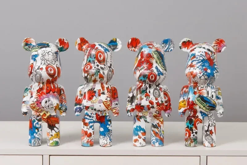 Bär Harz Skulptur – Amerikanischer Stil 28cm Deko