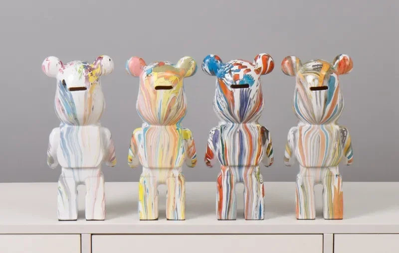 Bär Harz Skulptur – Amerikanischer Stil 28cm Deko