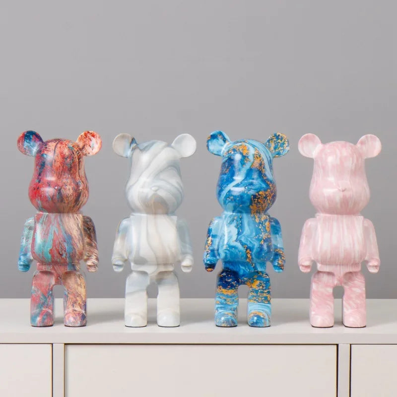 Bär Harz Skulptur – Amerikanischer Stil 28cm Deko