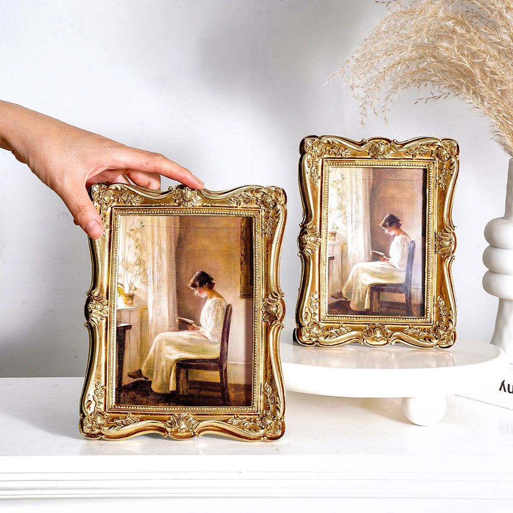 Barocker Fotorahmen – Harzmaterial – Schlafzimmer/Büro