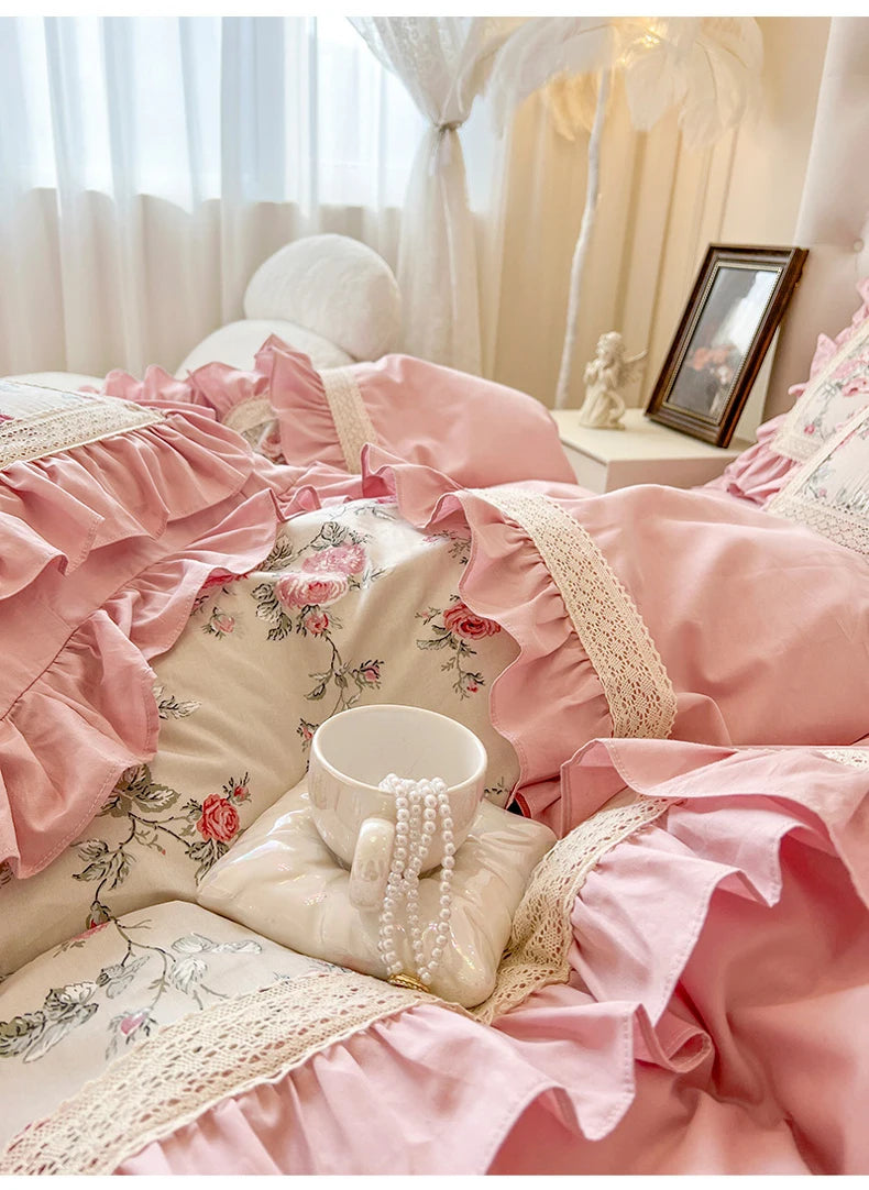 Baumwoll-Bettwäsche – Koreanischer Prinzessinnenstil – Verschiedene Grössen