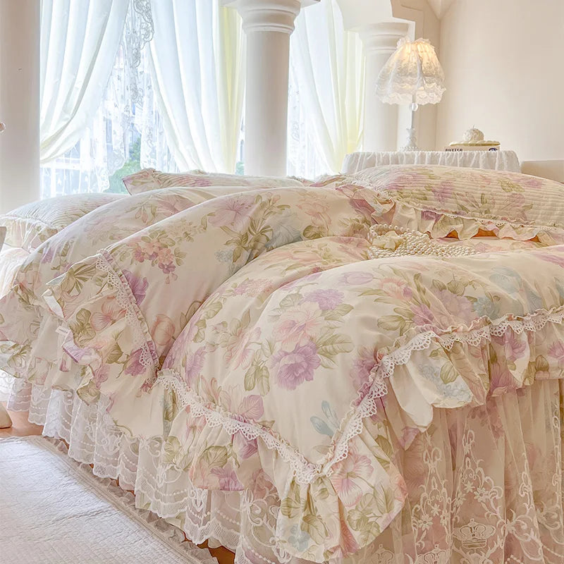 Baumwoll-Bettwäsche – Koreanischer Prinzessinnenstil – Verschiedene Grössen