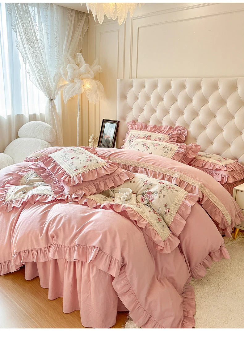 Baumwoll-Bettwäsche – Koreanischer Prinzessinnenstil – Verschiedene Grössen