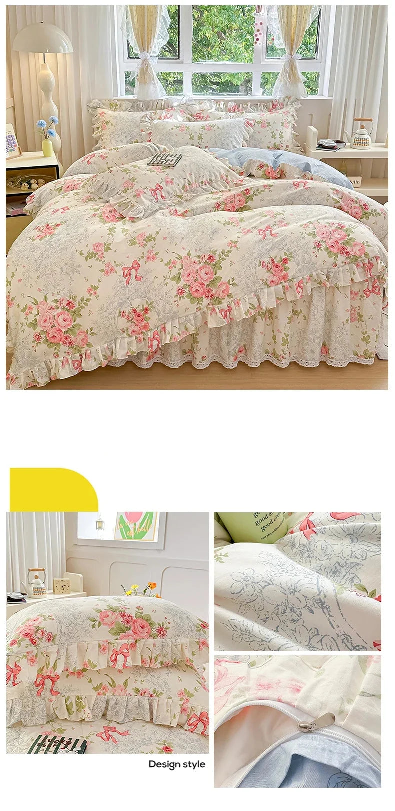 Baumwoll-Spitzenbettbezug im Landhausstil, Farbe: dunkel lila, Grösse: 220x240 cm