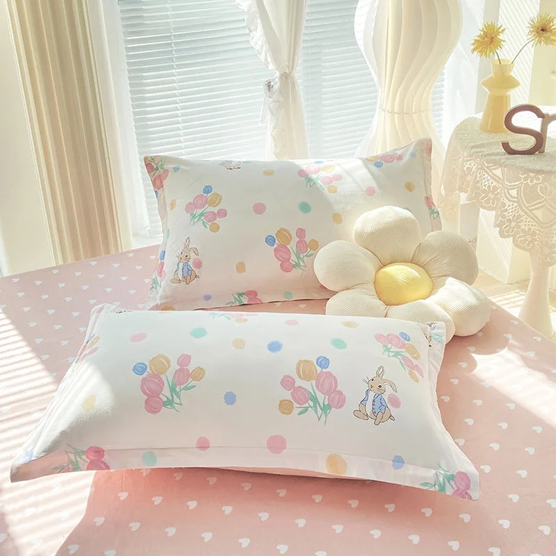 Baumwollbettwäsche-Set im floralen Design, 100% Baumwolle, für Schlafzimmer, Grösse: 1.2 m 3-teiliges Set