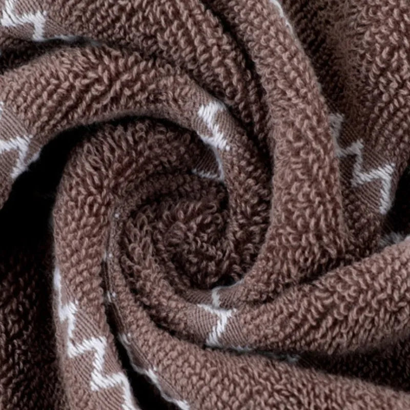 Baumwollhandtuch-Set – Geometrisches Design – Schnell trocknend 3-tlg