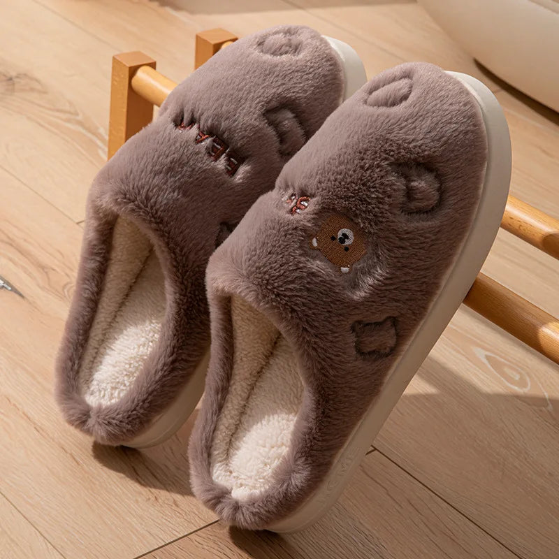 Rutschfeste Boho Hausschuhe aus Flanell in Farbe: Weiss, Schuhgrösse: 40-41