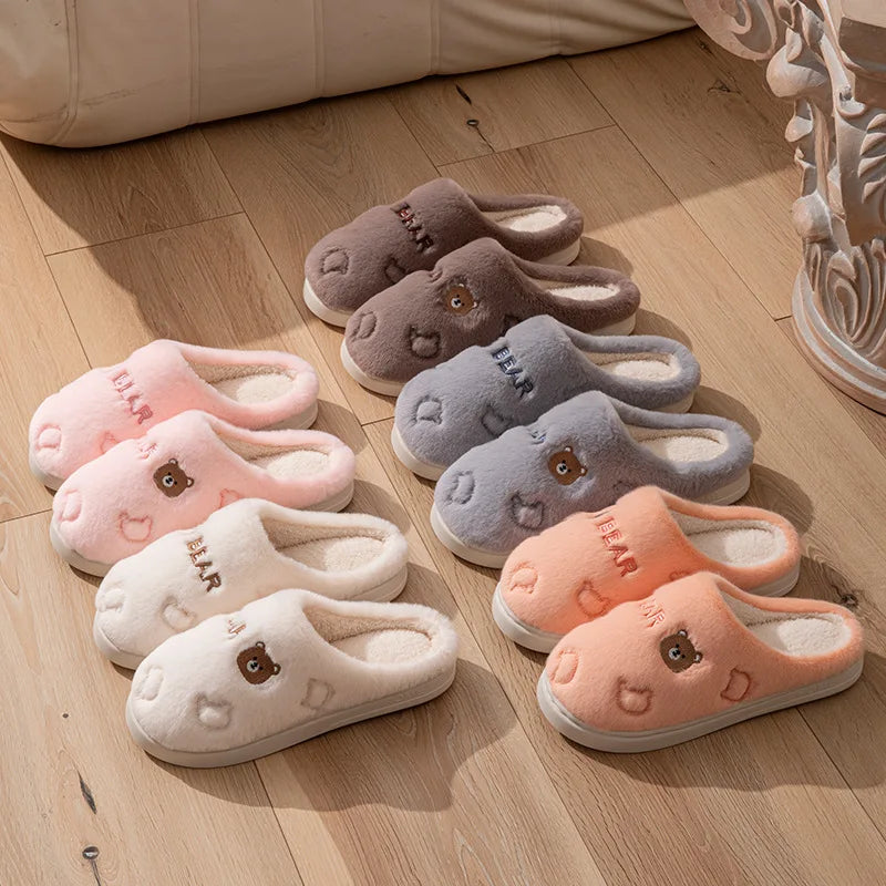 Rutschfeste Flanellpantoffeln in rosa für Damen, Grösse 38-39 im Boho-Stil