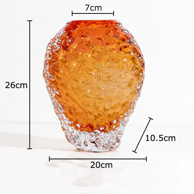 Bernstein Glasvase – Modernes Design – Tischdeko