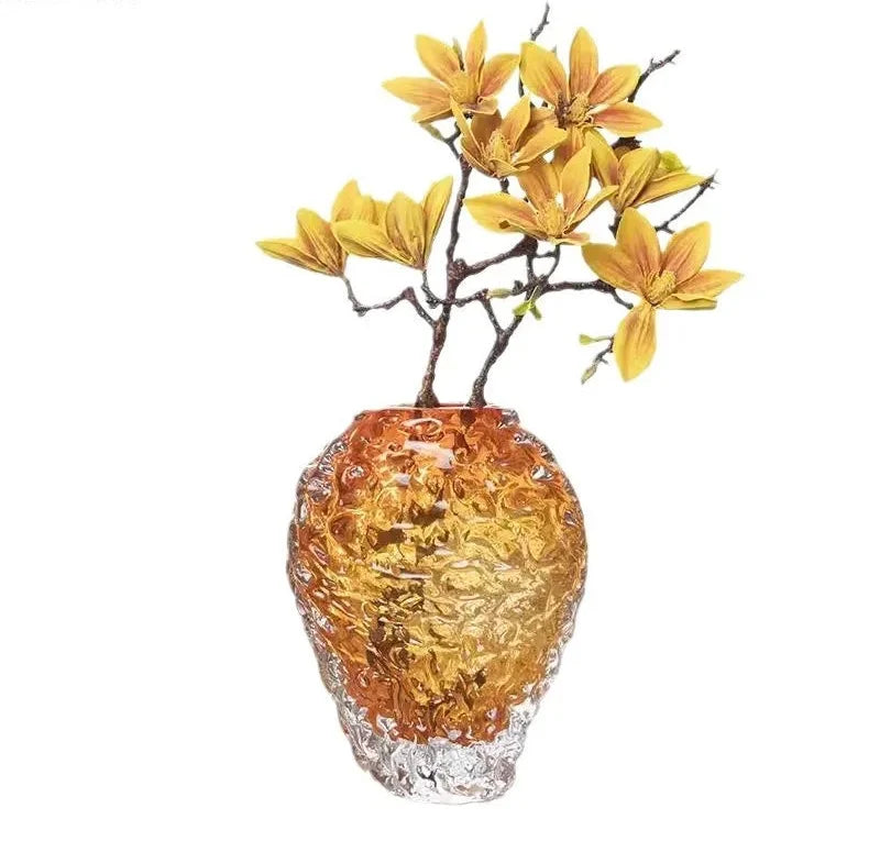 Bernstein Glasvase – Modernes Design – Tischdeko