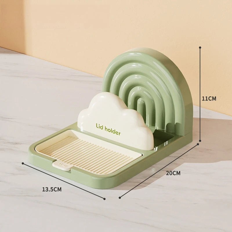 Besteck- & Topfdeckelhalter – ABS Multi-Funktion, 20x13.5x11cm