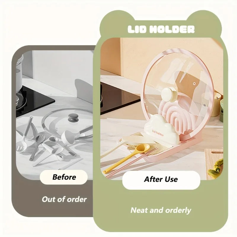 Besteck- & Topfdeckelhalter – ABS Multi-Funktion, 20x13.5x11cm