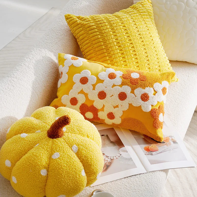 Bestickte Kissenbezüge – Luxusblumen – 45x45, 30x50