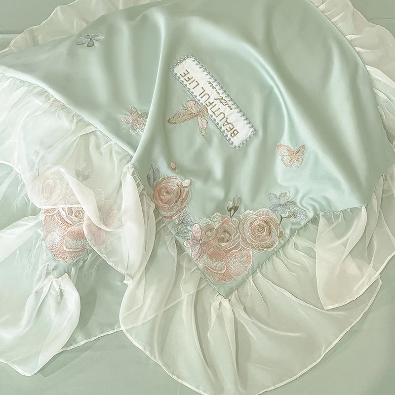 Bettbezug Set – Stickerei Lyocell Baumwolle – King- & Queen-Grössen