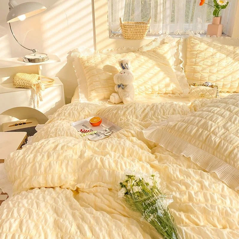 bettwäsche-set aus polyester für 1.8 m bett in verschiedenen farben, minimalistischer stil