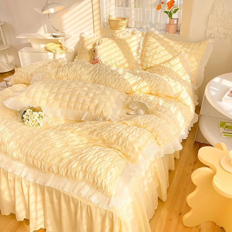 Unifarbenes Bettwäsche-Set aus Polyester, in verschiedenen Farben, für 1.5 m Bett