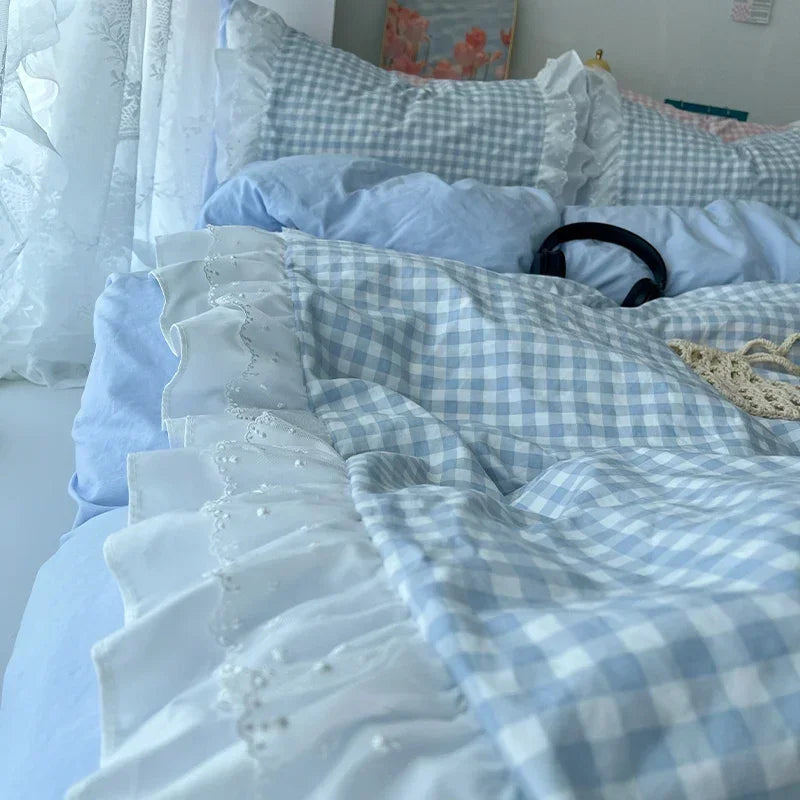 Bettwäsche-Set – Koreanische Spitze, Doppellagig – Mikrofaser