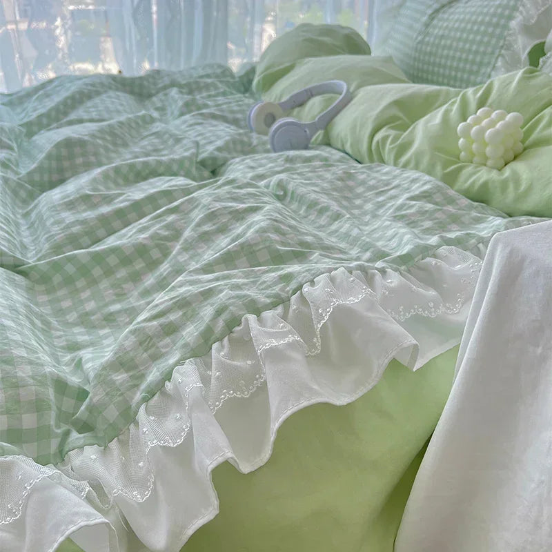 Bettwäsche-Set – Koreanische Spitze, Doppellagig – Mikrofaser