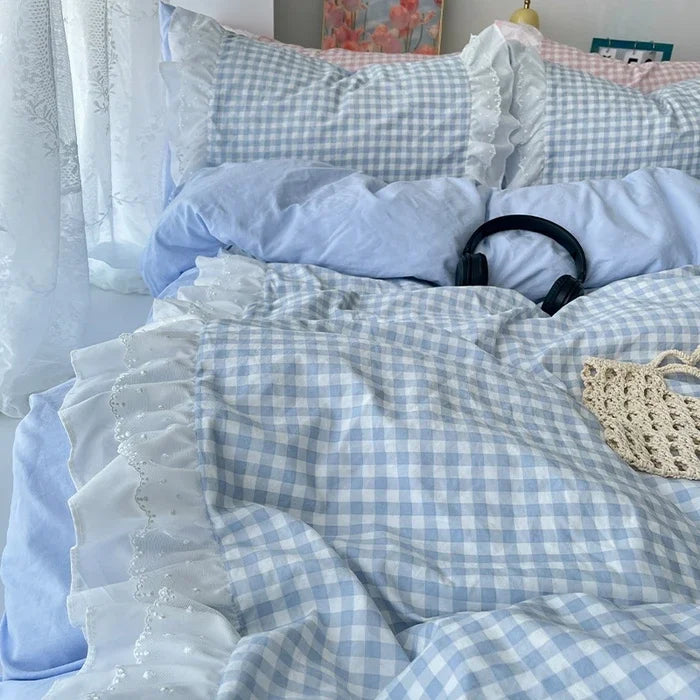 Bettwäsche-Set – Koreanische Spitze, Doppellagig – Mikrofaser