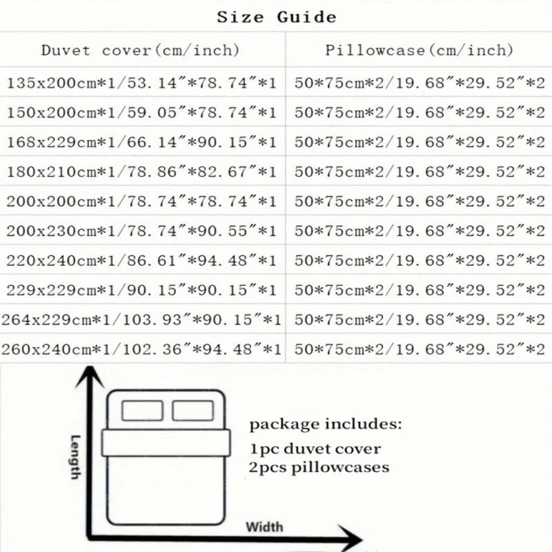 Bettwäsche-Set aus Polyester in koreanischem Stil, Farbe: Weiss, Grösse: 180x210cm 3Stück