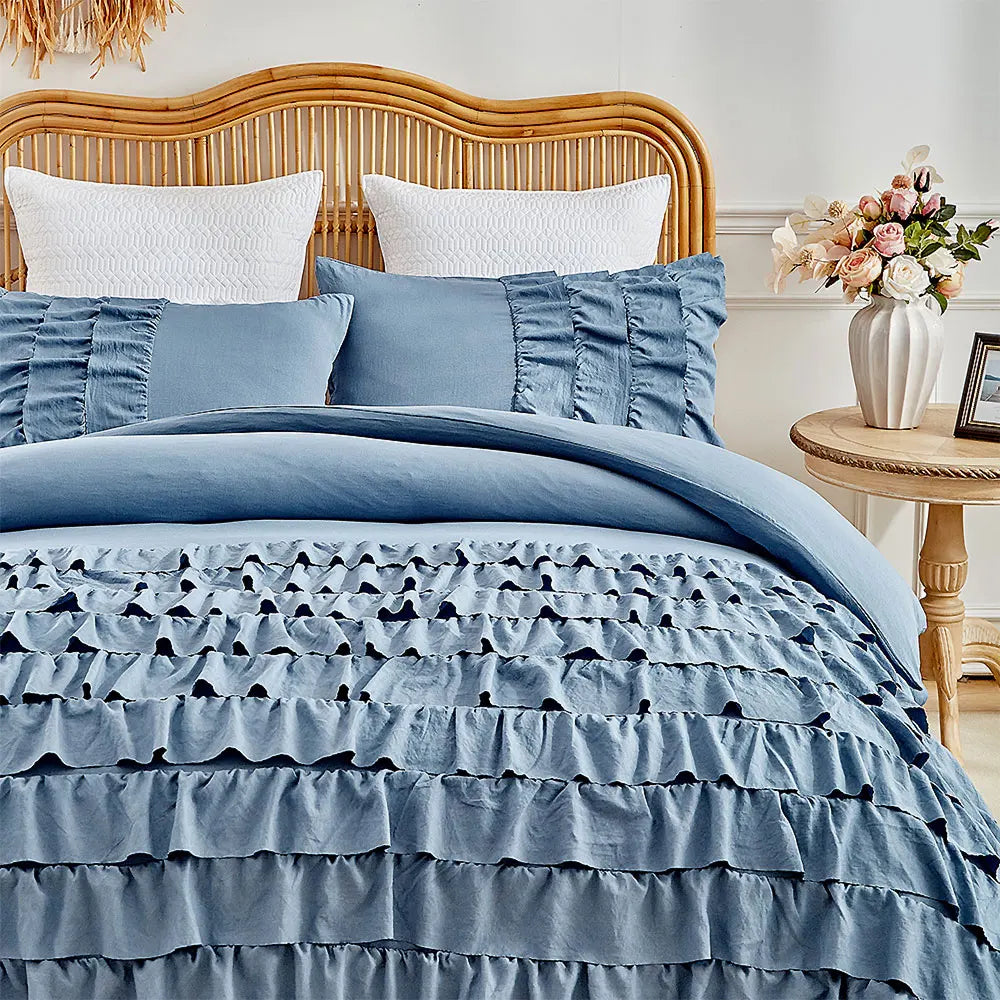 Bettwäsche-Set – Prinzessinnenstil Rüschen – Twin bis King