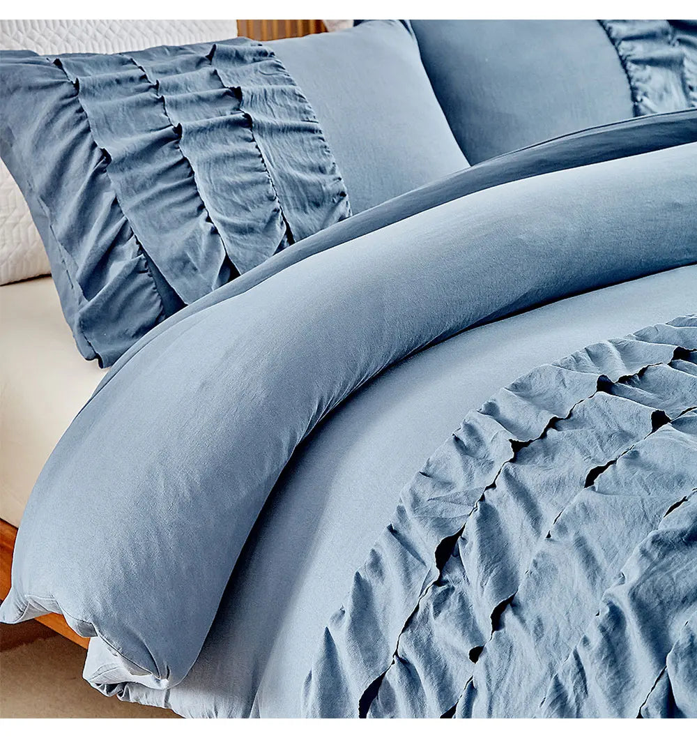 Bettwäsche-Set – Prinzessinnenstil Rüschen – Twin bis King