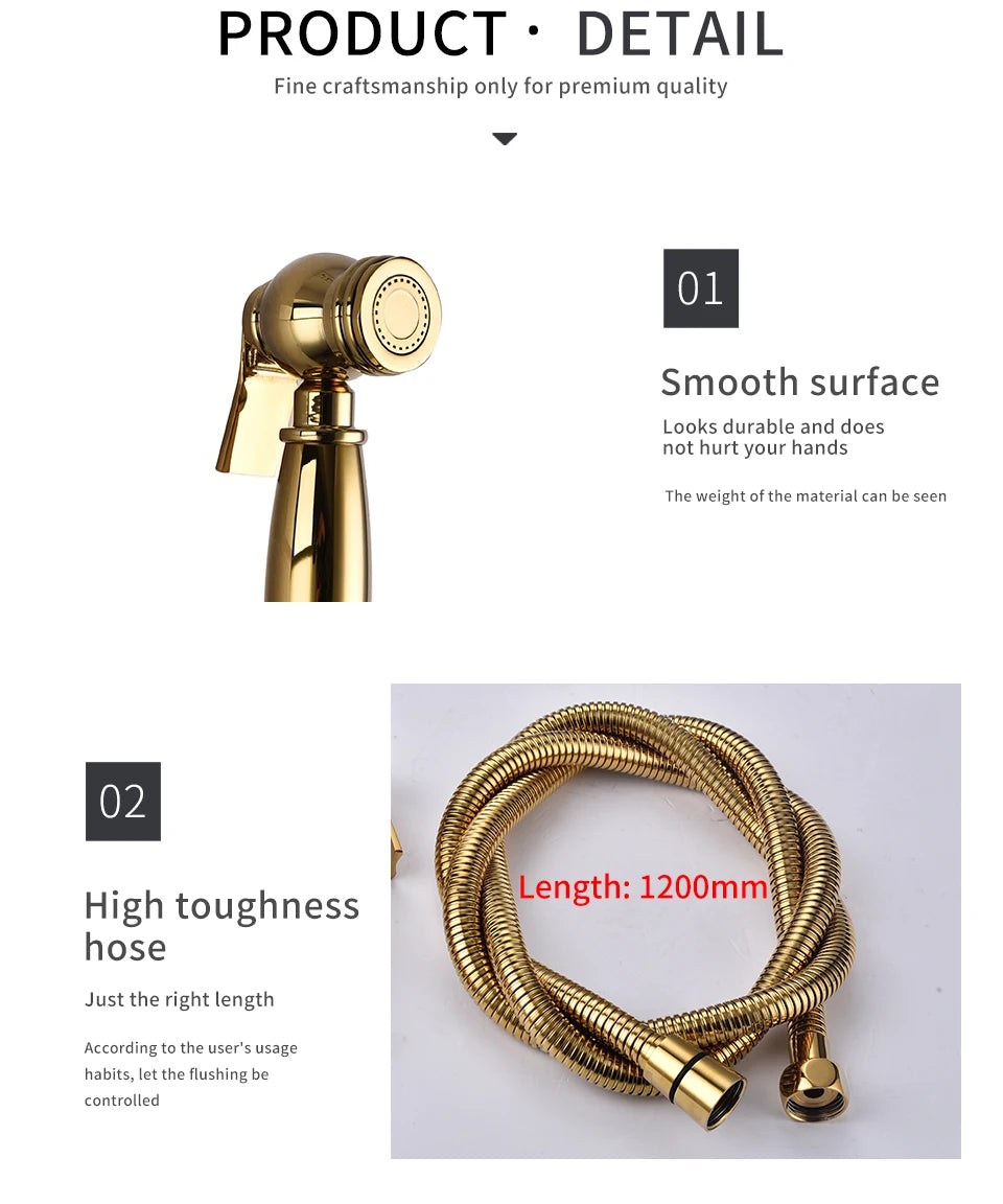 Bidet Sprüher – Messing Matt Finish Wandmontiert