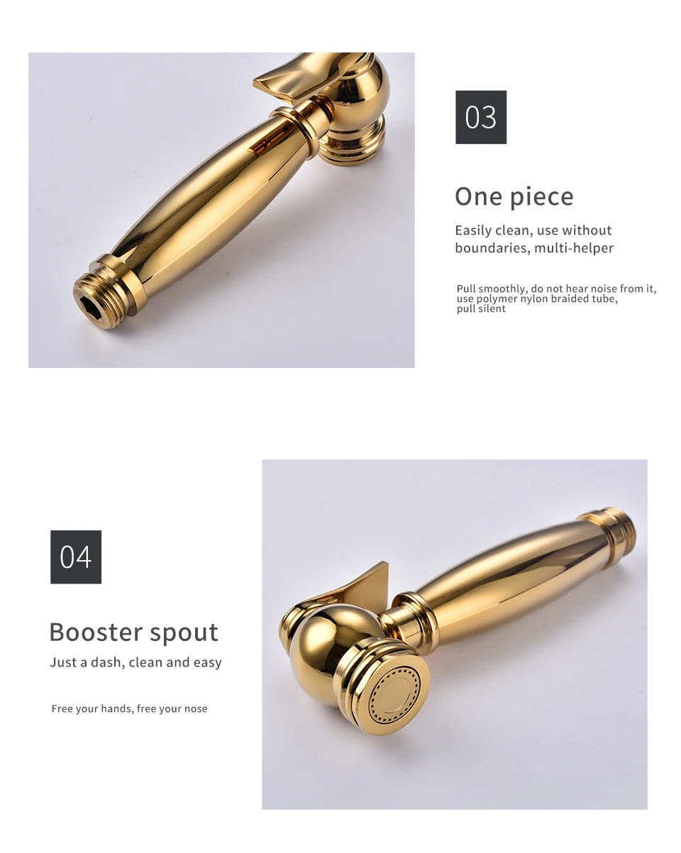 Bidet Sprüher – Messing Matt Finish Wandmontiert