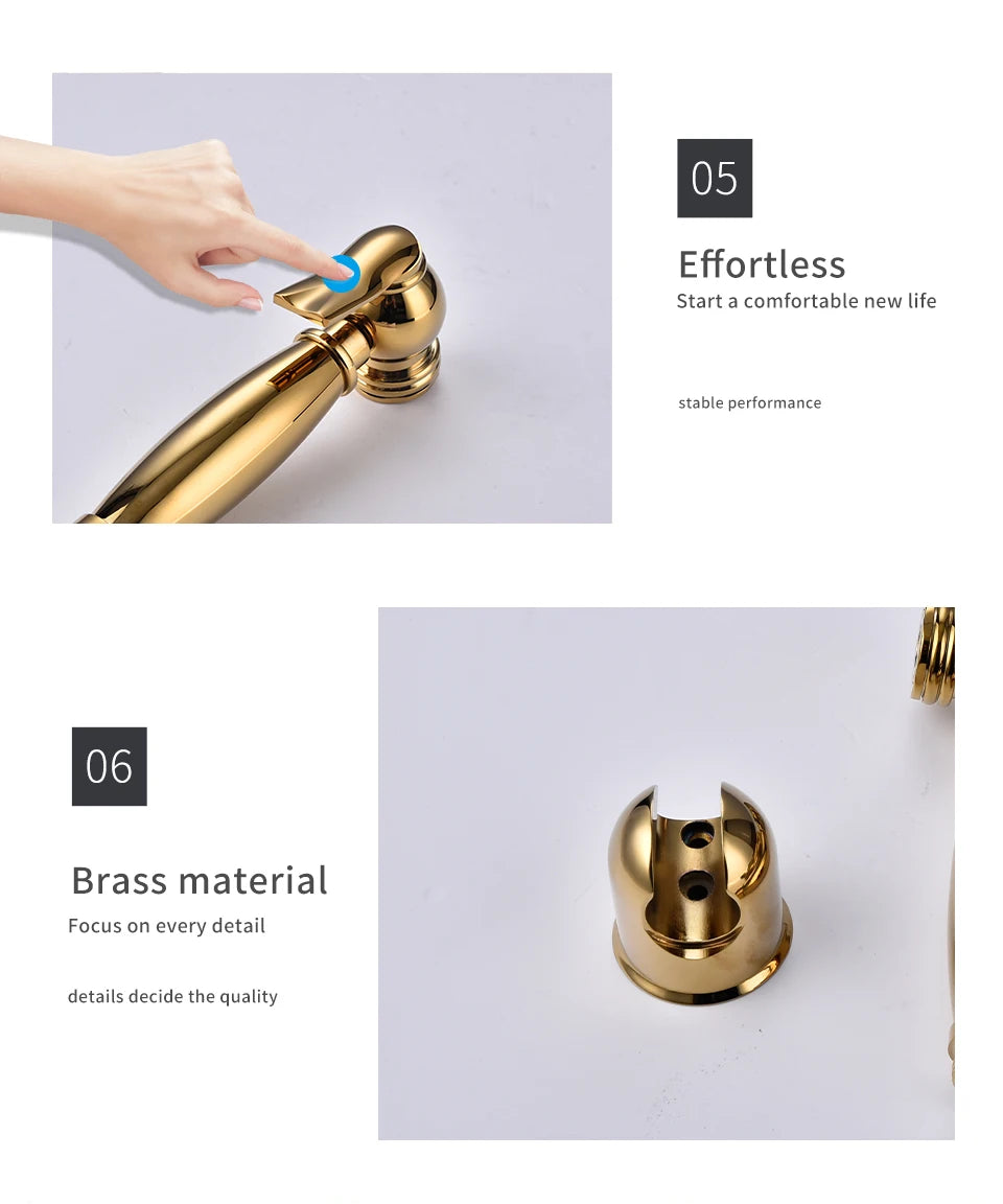 Bidet Sprüher – Messing Matt Finish Wandmontiert