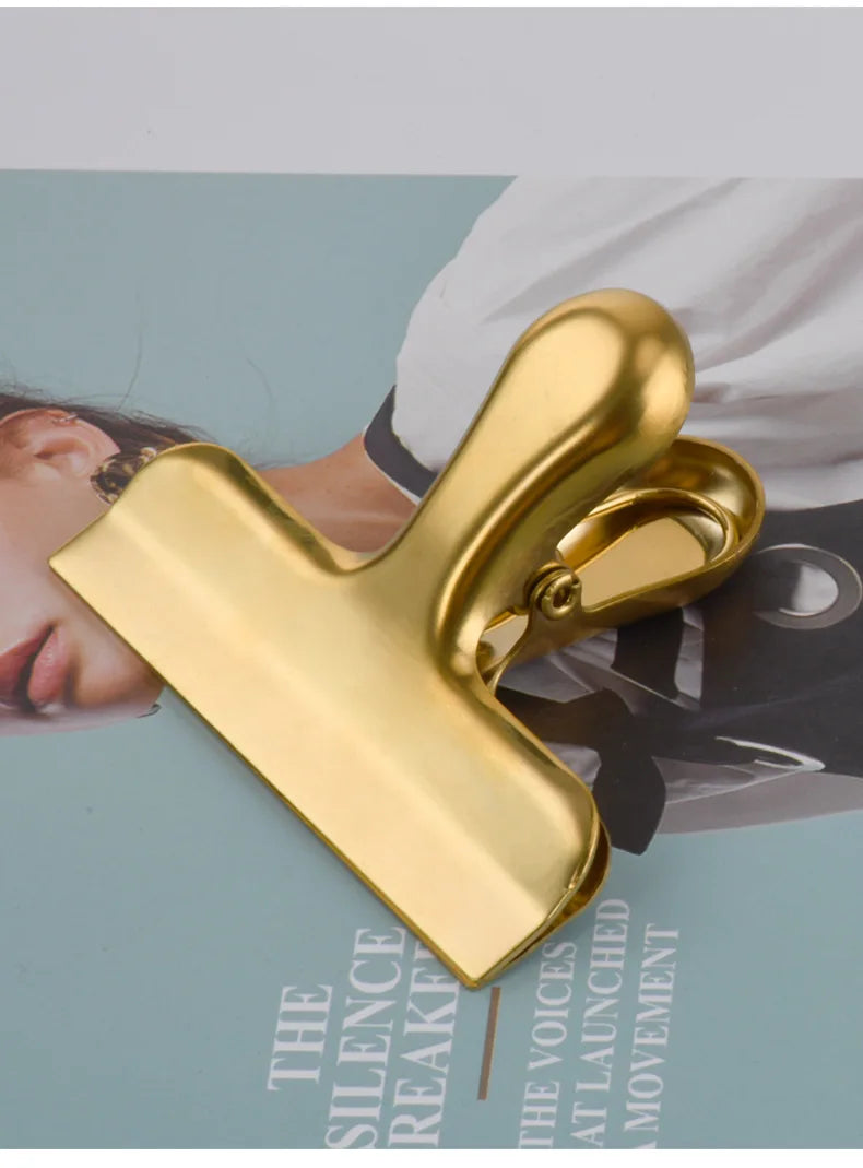 Binder-Clip – Roségold-Metall – 7.6x6cm