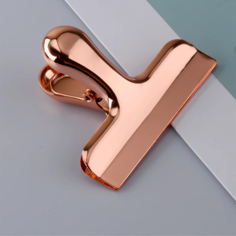 Binder-Clip – Roségold-Metall – 7.6x6cm