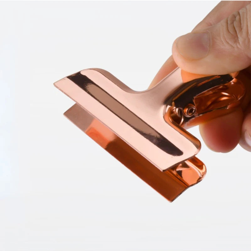 Binder-Clip – Roségold-Metall – 7.6x6cm