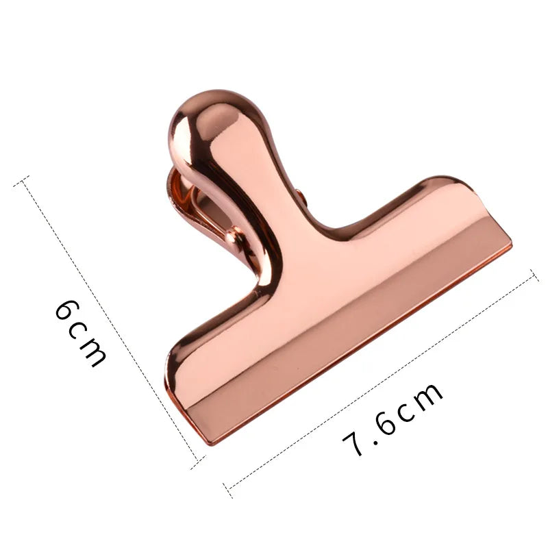 Binder-Clip – Roségold-Metall – 7.6x6cm