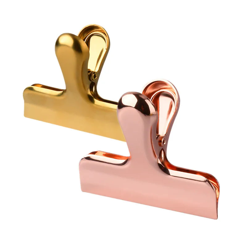 Binder-Clip – Roségold-Metall – 7.6x6cm