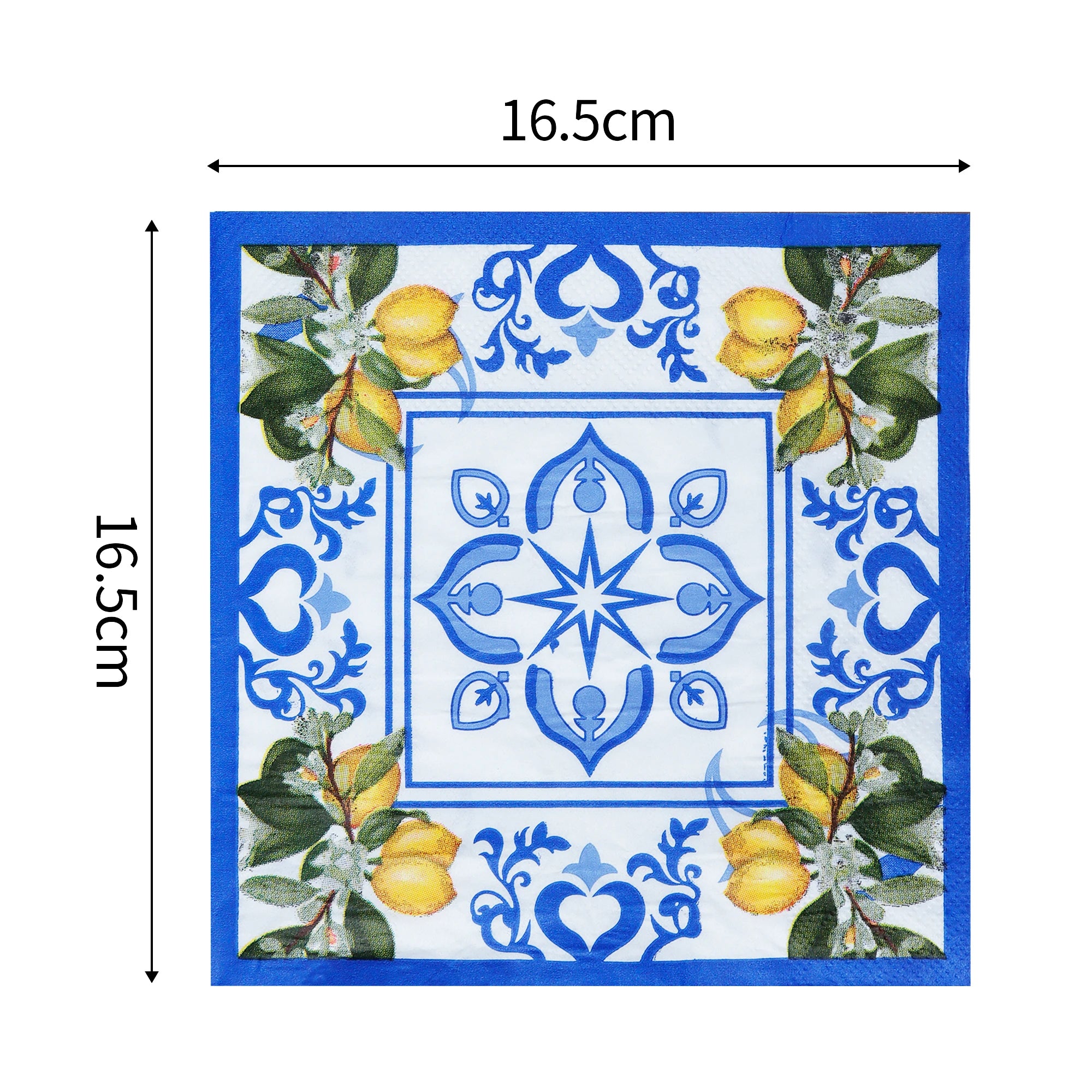 Blaue Spitzeservietten – Bedruckt 20 Stück