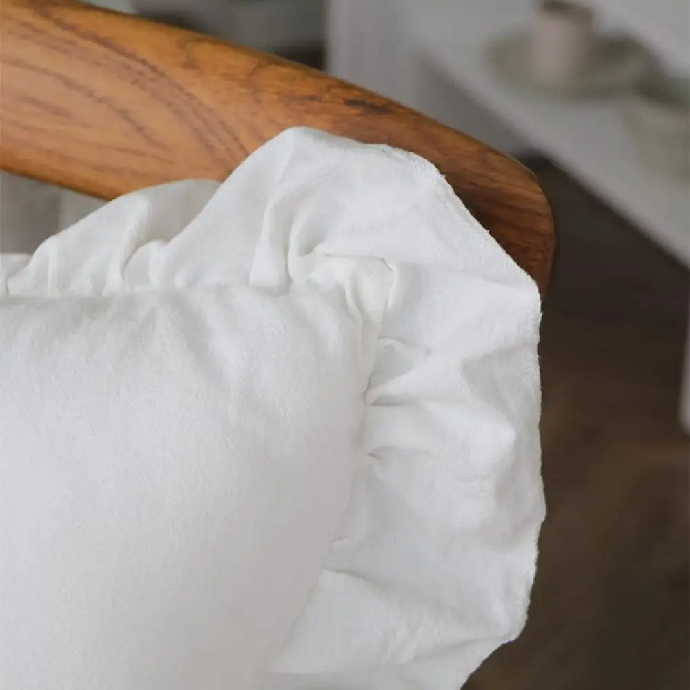 blumengestickter vintage kissenbezug aus polyester in warmbraun, 45x45cm