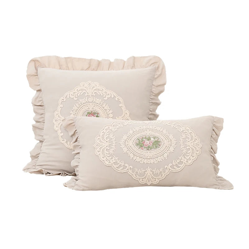 dekorativer Kissenbezug im Vintage Stil, Farbe: Warmbraun, Grösse: 45x45 cm