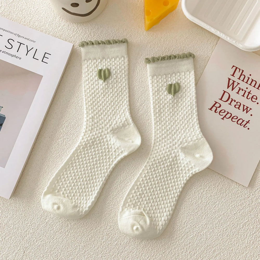 Blumenmuster Socken – Weiches atmungsaktives Set