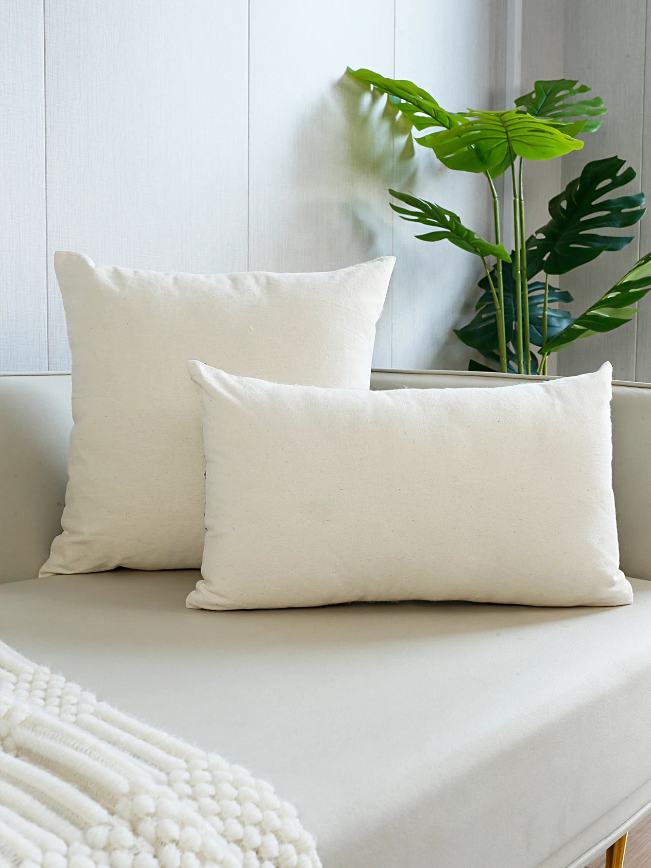 Blumenstickerei Kissenbezug - Luxus Design - 45x45 cm