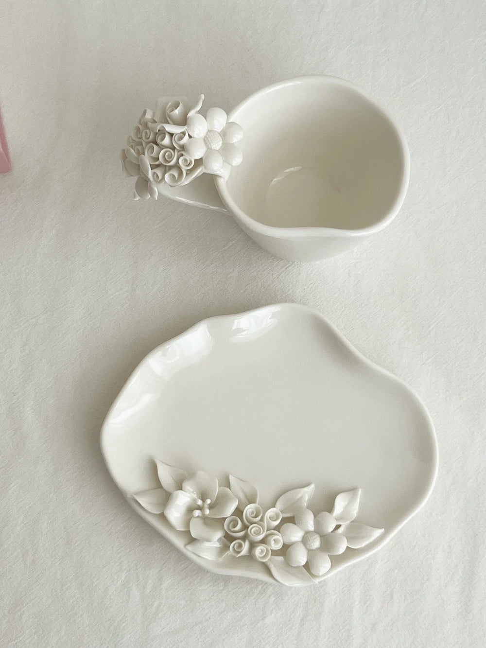 Blumentassen-Set – Europäisches Porzellan – H7.5cm; D9cm