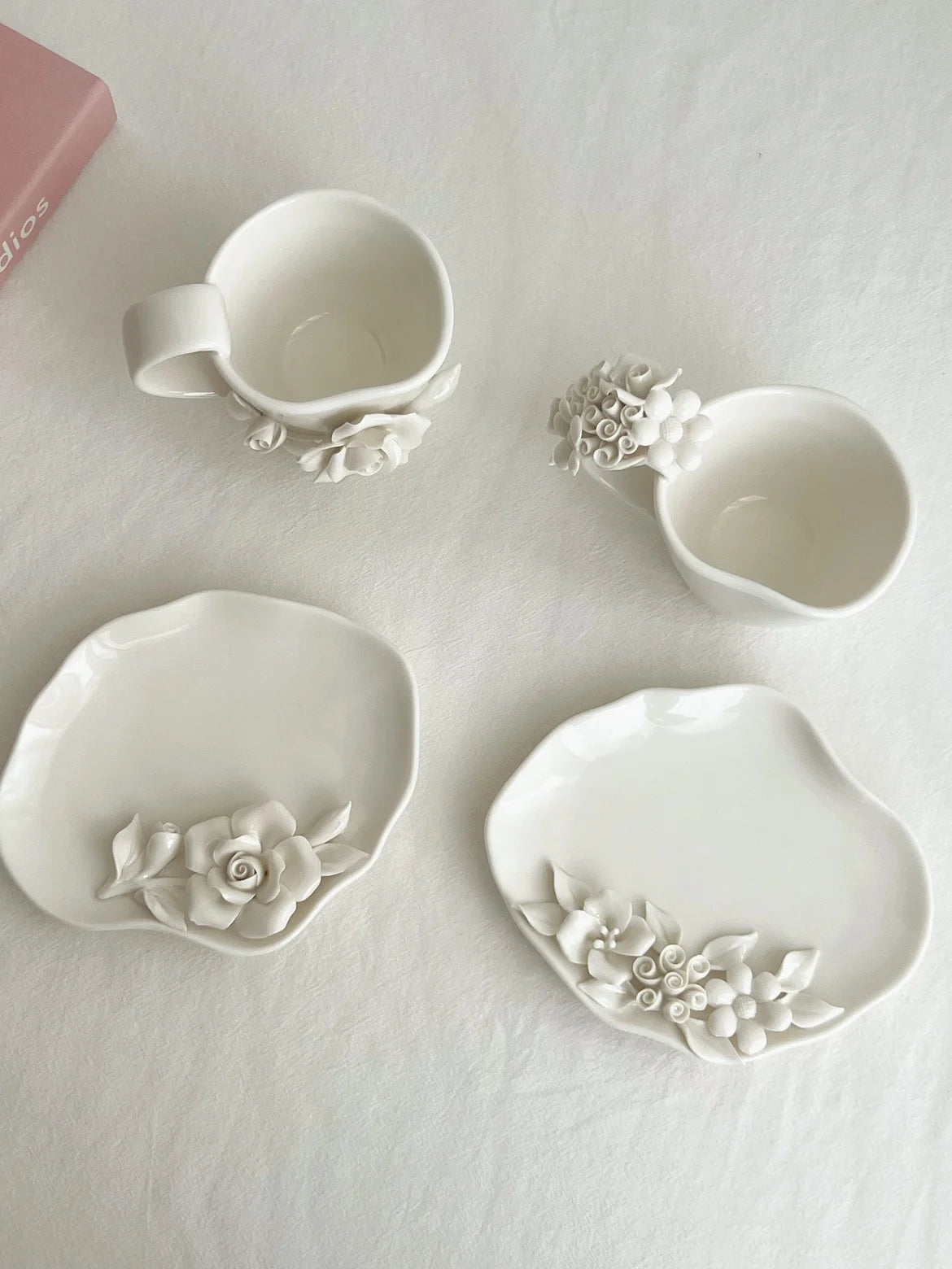 Blumentassen-Set – Europäisches Porzellan – H7.5cm; D9cm