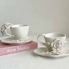 Blumentassen-Set – Europäisches Porzellan – H7.5cm; D9cm