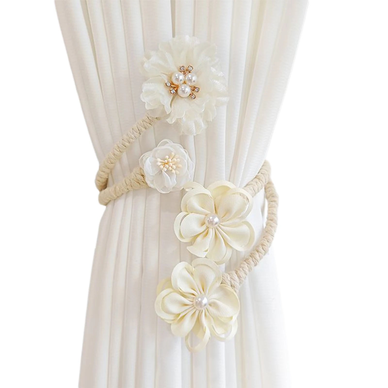 Blumenvorhang Raffhalter – Pastoral Baumwollmischung – 47cm