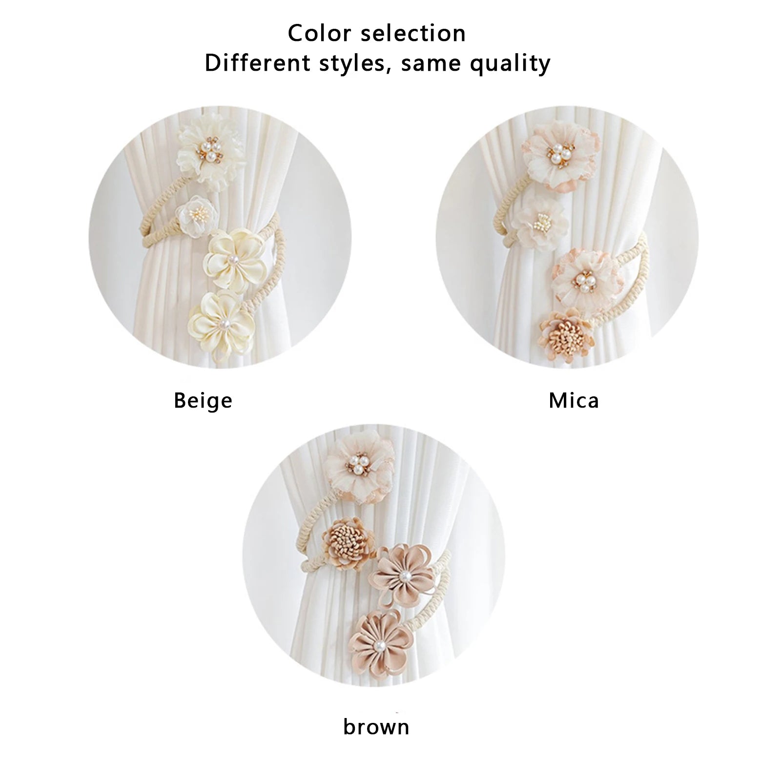 Blumenvorhang Raffhalter – Pastoral Baumwollmischung – 47cm